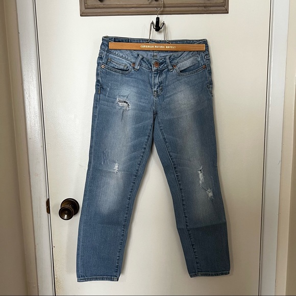 3 for $15 Aeropostale Light Blue Bayla Skinny Crop Jeans - Picture 2 of 9
